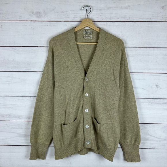 Vintage 1960s Thane Cashmere Cardigan Sweater Size 44 Medium